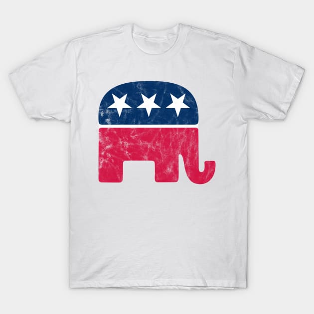 Vintage Republican Elephant Logo T-Shirt by albinochicken